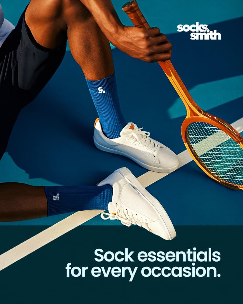 Blue sock essentials on court
