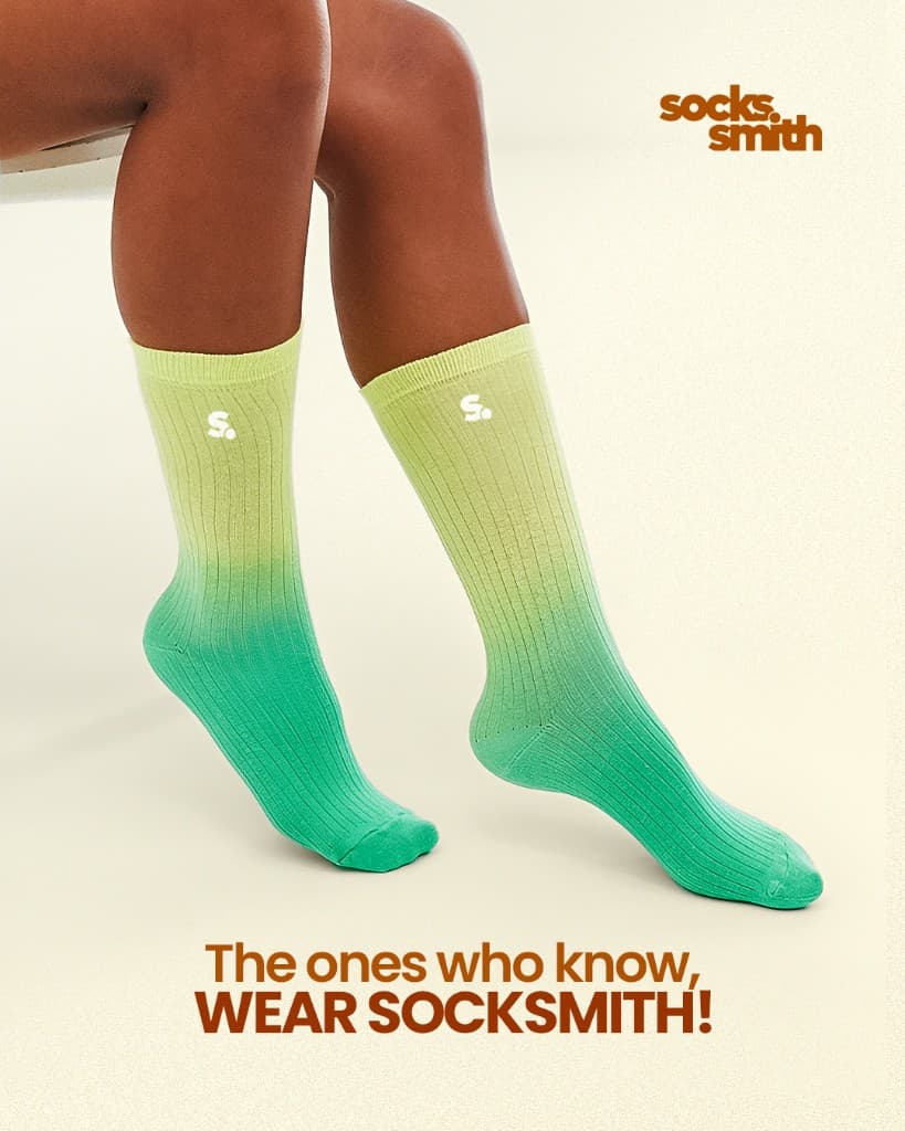 Green gradient socks